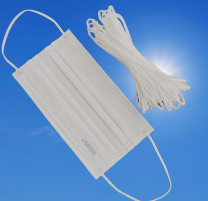 Freundliche weiße justierbare elastische Ohr-Schleifen ECO für Masken 3.5MM 4MM 5MM