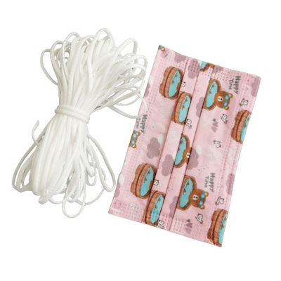 Kinderdruck-Schriftbild-Masken-elastische Ohr-Schleifen-flache dehnbare elastische Schnur 3.5mm