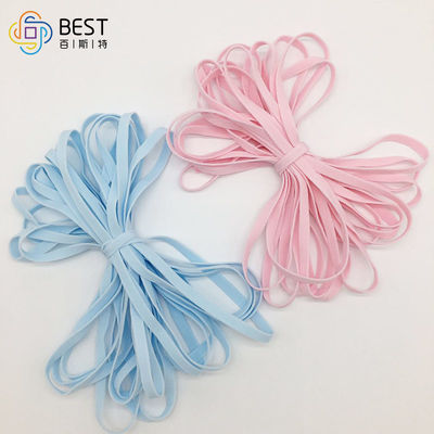 Ausdehnungs-weiche flache elastische Schnur-Wegwerfmaske buntes Earloop-Band 3.5mm 5mm