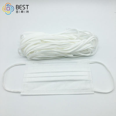 Nicht gesponnenes Schnur-Schnur-Weiche der Gesichtsmaske-elastisches Ohr-Schleifen-3.5mm 3mm schwarzes rundes elastisches
