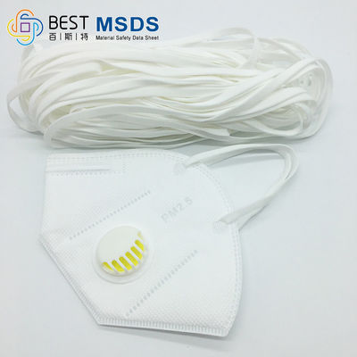 3.5mm 3mm weiche runde elastische Schnur für Gesichtsmasken versehen weißes Earloop mit einem Band