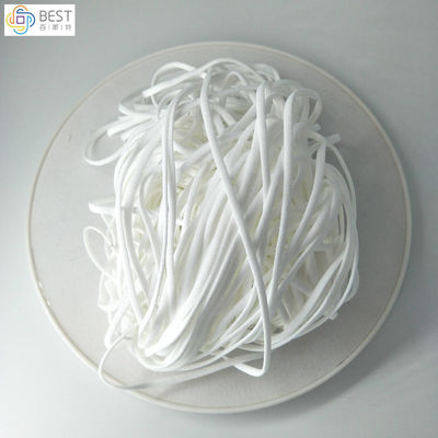 Flache Band-Gesichtsmaske-Unterstützung 2.8mm Runde Earloop-gewebten Materials 6.0MM