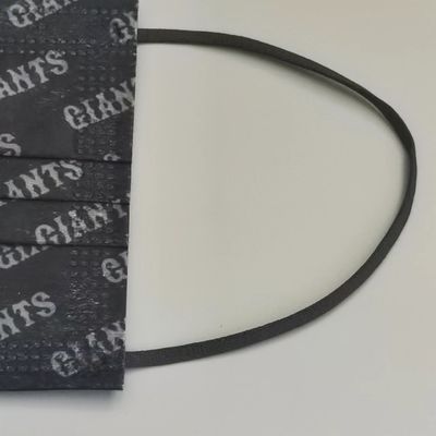 Schwarze Earloop elastische Gesichtsmaske-Zusätze des Schnur-Band-3mm 3.5mm 4mm
