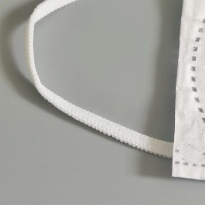 1/8&quot; sehr weiches elastisches Ohr schlingt weißes Abnutzungs-Band für 3 Falten-Kinderwegwerfgesichtsmaske