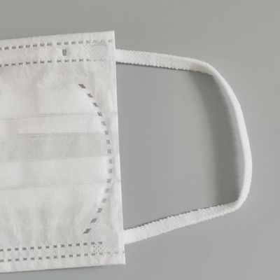Justierbares weiches elastisches Ohr schlingt flache Masken-Zusatz-weiße Farbe 5mm