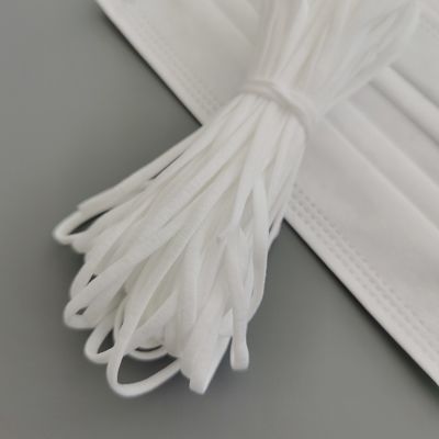 3.5mm 5mm weißes elastisches Ohr schlingt Seil-Band für Wegwerfgesichtsmaske