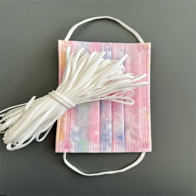 Weiße flache Ohr-Schleifen-elastische Schnur-weiches Ohr-Bindungs-Seil 3.5MM