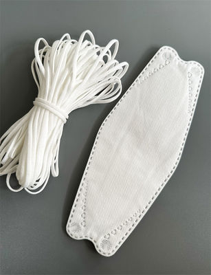 Polyester-weiße elastische Ohr-Nylonbänder für koreanische 3D Gesichtsmaske 3.5mm 4mm 5mm